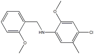 4-chloro-2-methoxy-N-[(2-methoxyphenyl)methyl]-5-methylaniline Struktur