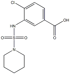 4-chloro-3-[(piperidine-1-sulfonyl)amino]benzoic acid Struktur