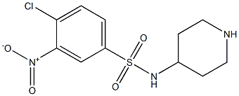 4-chloro-3-nitro-N-(piperidin-4-yl)benzene-1-sulfonamide Struktur