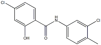 4-chloro-N-(3-chloro-4-methylphenyl)-2-hydroxybenzamide Struktur