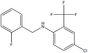 4-chloro-N-[(2-fluorophenyl)methyl]-2-(trifluoromethyl)aniline Struktur