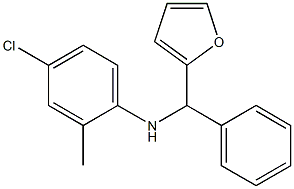 4-chloro-N-[furan-2-yl(phenyl)methyl]-2-methylaniline Struktur