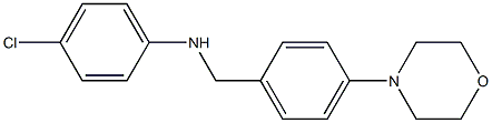 4-chloro-N-{[4-(morpholin-4-yl)phenyl]methyl}aniline Struktur