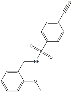 4-cyano-N-[(2-methoxyphenyl)methyl]benzene-1-sulfonamide Struktur