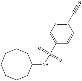 4-cyano-N-cyclooctylbenzene-1-sulfonamide Struktur