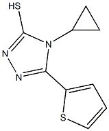 4-cyclopropyl-5-(thiophen-2-yl)-4H-1,2,4-triazole-3-thiol Struktur