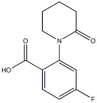 4-fluoro-2-(2-oxopiperidin-1-yl)benzoic acid Struktur