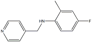 4-fluoro-2-methyl-N-(pyridin-4-ylmethyl)aniline Struktur