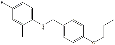 4-fluoro-2-methyl-N-[(4-propoxyphenyl)methyl]aniline Struktur