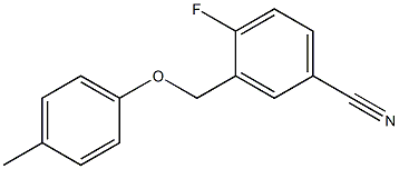 4-fluoro-3-(4-methylphenoxymethyl)benzonitrile Struktur