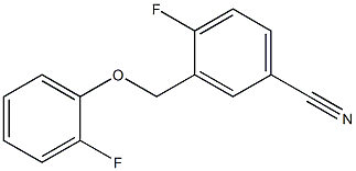 4-fluoro-3-[(2-fluorophenoxy)methyl]benzonitrile Struktur