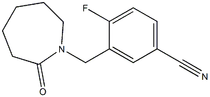 4-fluoro-3-[(2-oxoazepan-1-yl)methyl]benzonitrile Struktur