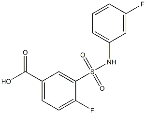 4-fluoro-3-[(3-fluorophenyl)sulfamoyl]benzoic acid Struktur