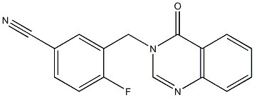 4-fluoro-3-[(4-oxo-3,4-dihydroquinazolin-3-yl)methyl]benzonitrile Struktur