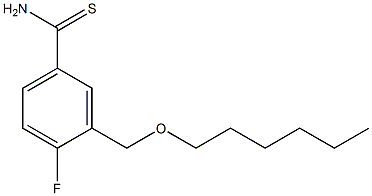 4-fluoro-3-[(hexyloxy)methyl]benzene-1-carbothioamide Struktur