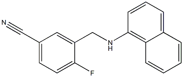 4-fluoro-3-[(naphthalen-1-ylamino)methyl]benzonitrile Struktur