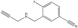 4-fluoro-3-[(prop-2-yn-1-ylamino)methyl]benzonitrile Struktur