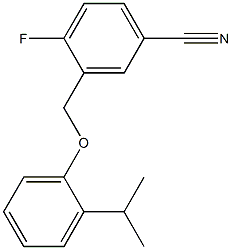 4-fluoro-3-[2-(propan-2-yl)phenoxymethyl]benzonitrile Struktur