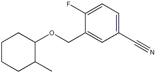 4-fluoro-3-{[(2-methylcyclohexyl)oxy]methyl}benzonitrile Struktur