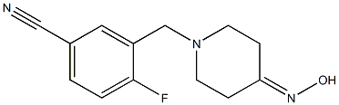 4-fluoro-3-{[4-(hydroxyimino)piperidin-1-yl]methyl}benzonitrile Struktur