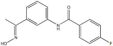 4-fluoro-N-{3-[(1E)-N-hydroxyethanimidoyl]phenyl}benzamide Struktur