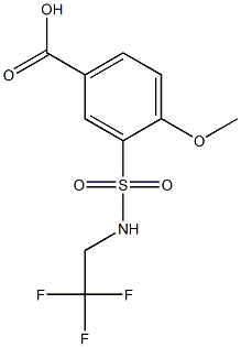 4-methoxy-3-[(2,2,2-trifluoroethyl)sulfamoyl]benzoic acid Struktur