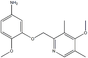 4-methoxy-3-[(4-methoxy-3,5-dimethylpyridin-2-yl)methoxy]aniline Struktur