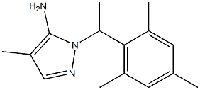 4-methyl-1-[1-(2,4,6-trimethylphenyl)ethyl]-1H-pyrazol-5-amine Struktur