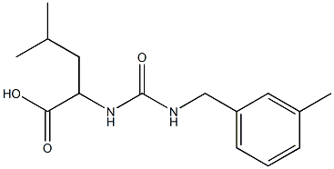 4-methyl-2-({[(3-methylbenzyl)amino]carbonyl}amino)pentanoic acid Struktur