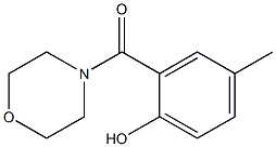 4-methyl-2-(morpholin-4-ylcarbonyl)phenol Struktur