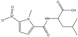 4-methyl-2-[(1-methyl-5-nitro-1H-pyrrol-2-yl)formamido]pentanoic acid Struktur