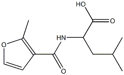 4-methyl-2-[(2-methyl-3-furoyl)amino]pentanoic acid Struktur