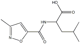 4-methyl-2-[(3-methyl-1,2-oxazol-5-yl)formamido]pentanoic acid Struktur