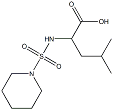 4-methyl-2-[(piperidine-1-sulfonyl)amino]pentanoic acid Struktur