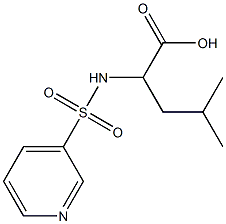 4-methyl-2-[(pyridin-3-ylsulfonyl)amino]pentanoic acid Struktur