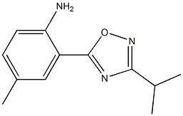 4-methyl-2-[3-(propan-2-yl)-1,2,4-oxadiazol-5-yl]aniline Struktur