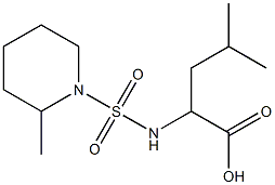 4-methyl-2-{[(2-methylpiperidine-1-)sulfonyl]amino}pentanoic acid Struktur