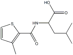 4-methyl-2-{[(3-methylthien-2-yl)carbonyl]amino}pentanoic acid Struktur