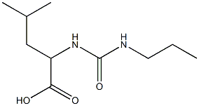 4-methyl-2-{[(propylamino)carbonyl]amino}pentanoic acid Struktur