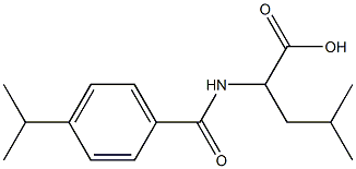 4-methyl-2-{[4-(propan-2-yl)phenyl]formamido}pentanoic acid Struktur