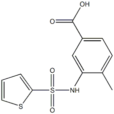 4-methyl-3-[(thien-2-ylsulfonyl)amino]benzoic acid Struktur