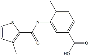 4-methyl-3-{[(3-methylthien-2-yl)carbonyl]amino}benzoic acid Struktur