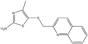 4-methyl-5-[(quinolin-2-ylmethyl)sulfanyl]-1,3-thiazol-2-amine Struktur