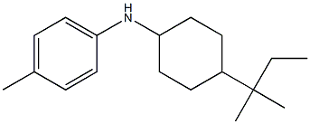 4-methyl-N-[4-(2-methylbutan-2-yl)cyclohexyl]aniline Struktur