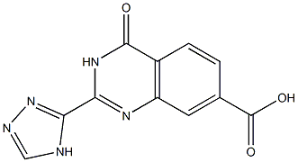 4-oxo-2-(4H-1,2,4-triazol-3-yl)-3,4-dihydroquinazoline-7-carboxylic acid Struktur