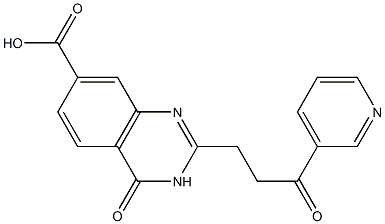 4-oxo-2-[3-oxo-3-(pyridin-3-yl)propyl]-3,4-dihydroquinazoline-7-carboxylic acid Struktur