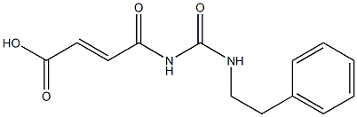 4-oxo-4-{[(2-phenylethyl)carbamoyl]amino}but-2-enoic acid Struktur