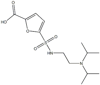 5-({2-[bis(propan-2-yl)amino]ethyl}sulfamoyl)furan-2-carboxylic acid Struktur