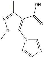 5-(1H-imidazol-1-yl)-1,3-dimethyl-1H-pyrazole-4-carboxylic acid Struktur