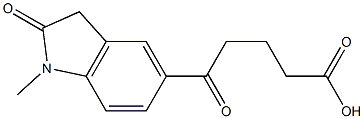 5-(1-methyl-2-oxo-2,3-dihydro-1H-indol-5-yl)-5-oxopentanoic acid Struktur